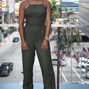 Green jumpsuit